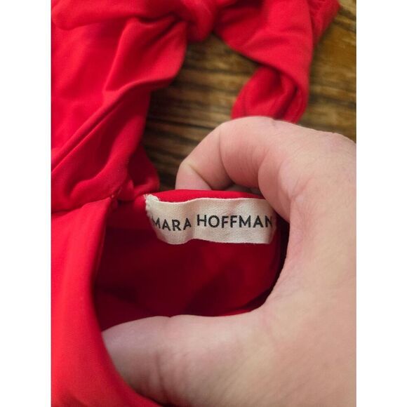 Mara Hoffman Kia Cutout One-Piece Swimsuit in red - Picture 3 of 5